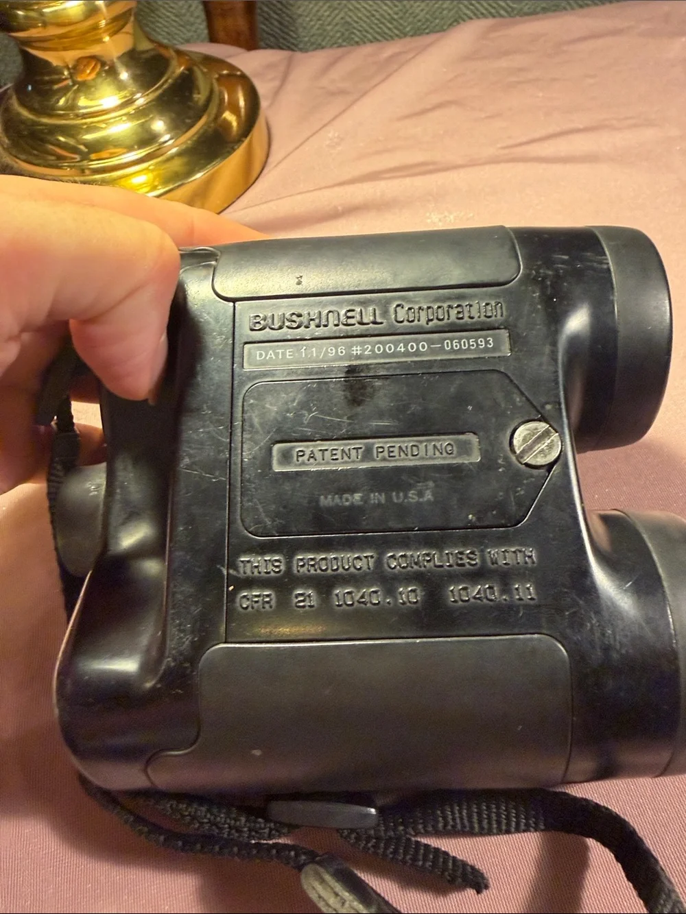 Black Compact Binoculars with Carry Case and Neck Strap
